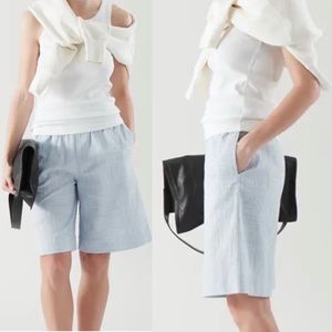 COS Striped Seersucker Bermuda Shorts